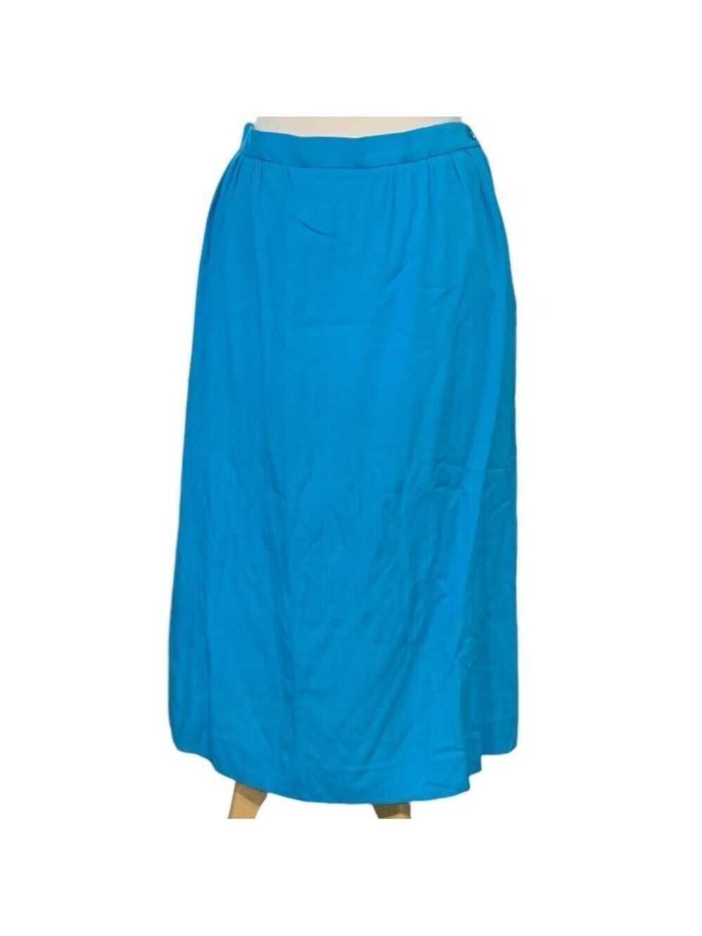 Vintage 80’s/90’s ILGWU blue midi skirt with pockets size 18